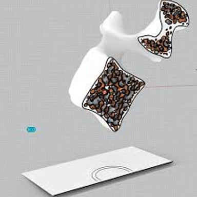 An object projecting outward beyond the surface around it