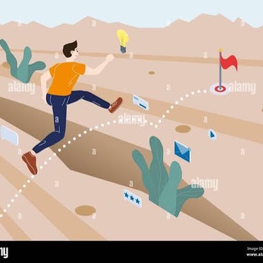 A runner faces an obstacle that blocks their path.