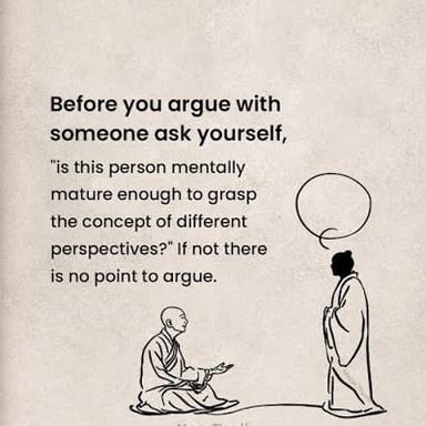 A person speaking firmly during a discussion while others listen