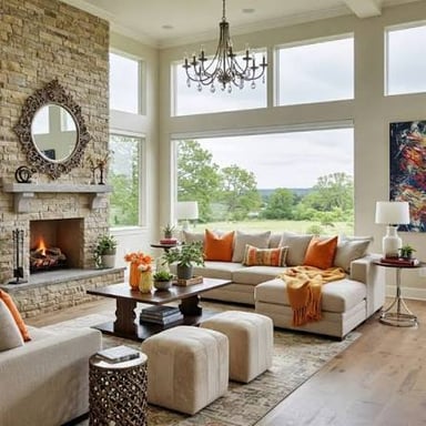 A roomy living room with ample open space.
