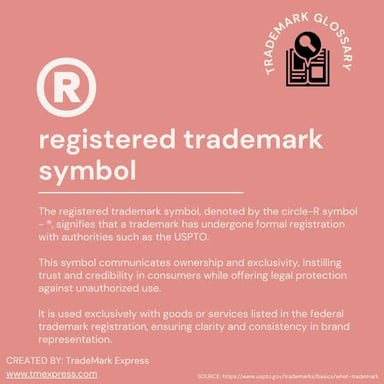 A brand logo printed on product packaging beside a trademark symbol.