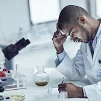 A scientist working on a new technology intended to produce a breakthrough.