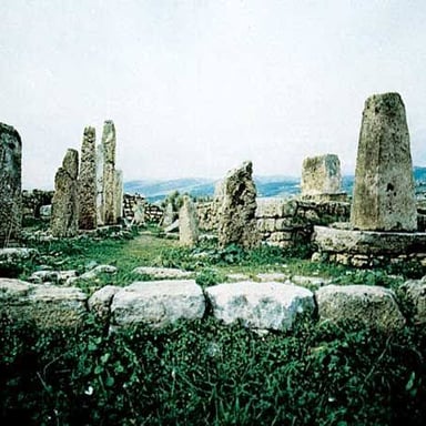 Ancient ruins beside the harbor at Byblos, Lebanon.