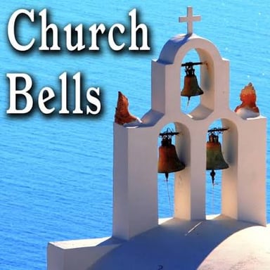 A large bell in a church tower.