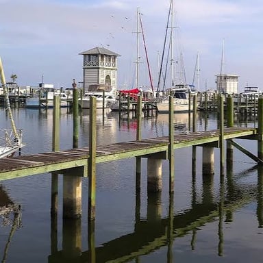 A view of Gulfport, Mississippi, along the Gulf Coast.