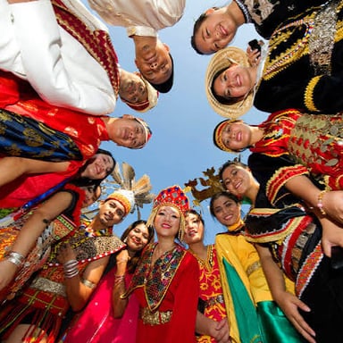 People gathered at a cultural festival in Malaysia.