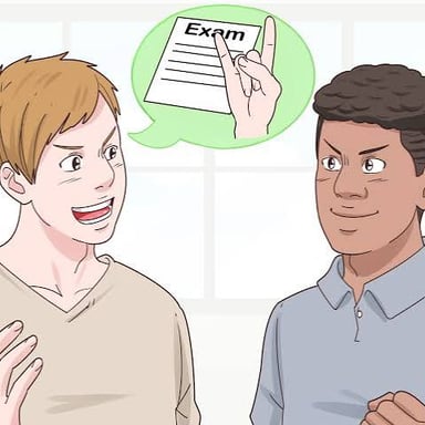 A person reassuring another person during a conversation