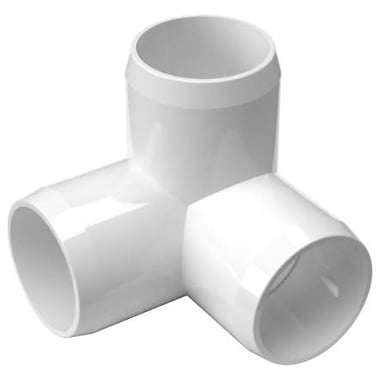 A tee connector and a 90-degree elbow pipe fitting.