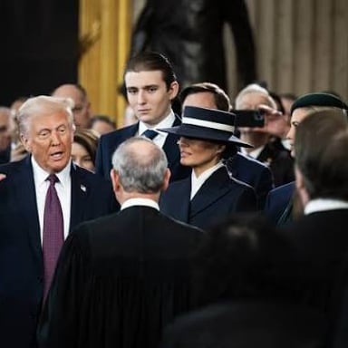An official inauguration ceremony in which a leader takes an oath of office