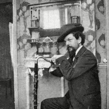 A portrait of French composer Claude Debussy