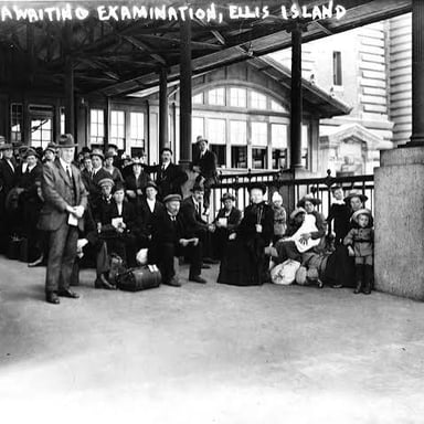 The historic Ellis Island immigration station in New York Harbor