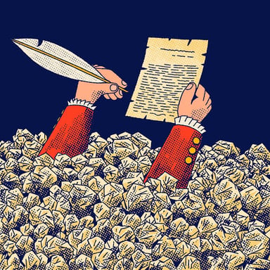 A person clearly rejecting or disavowing a statement.