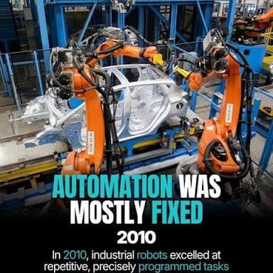 Identical products move in sequence along an assembly line.
