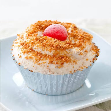 A serving of tortoni, an Italian frozen dessert.