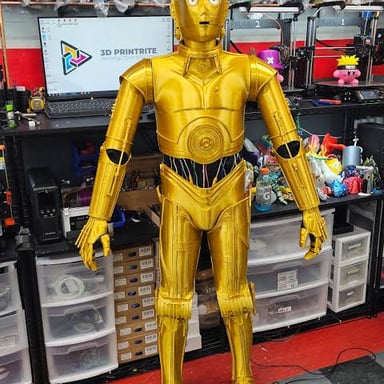C-3PO, a humanoid droid from Star Wars.