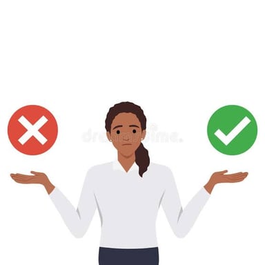 A person reacts without concern while facing an ethical choice.