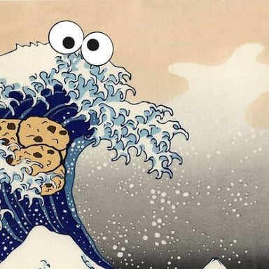 A humorous exaggerated imitation of a recognizable artistic style