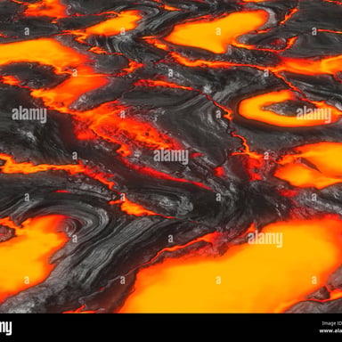 An illustration showing molten magma beneath a volcano.
