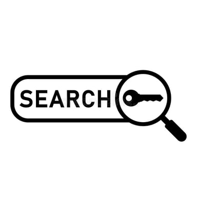 A person entering a search term into an internet search bar