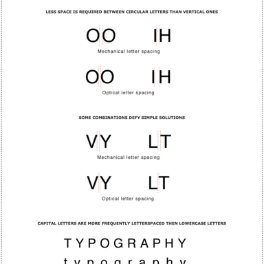 A typographic example showing letters with visible gaps between them.