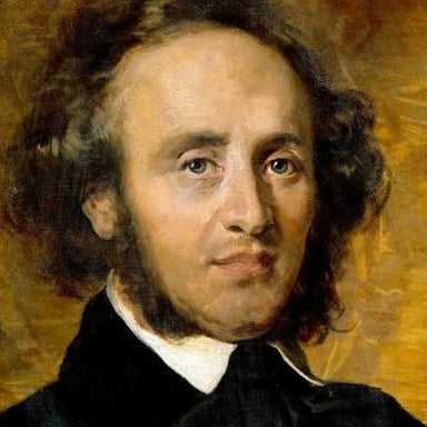 Portrait of German composer Felix Mendelssohn.