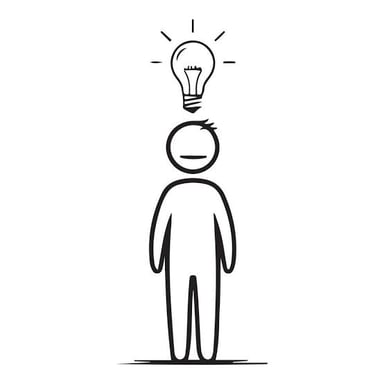 A light bulb shown as a symbol of an idea.