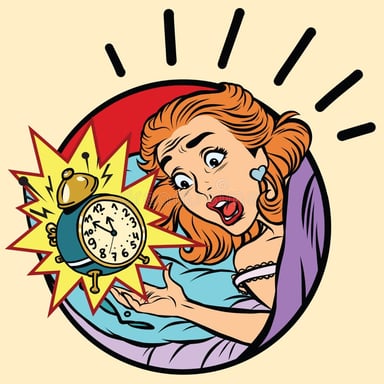An illustration of a person spreading alarming news to others