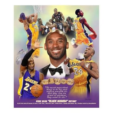 Kobe Bryant in a Los Angeles Lakers uniform.