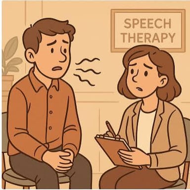 A person speaking quietly and indistinctly to another person.