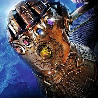 Thanos, the Marvel villain associated with the Infinity Stones and the Infinity Gauntlet.