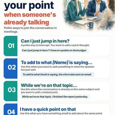 People talking while one speaker adds another point