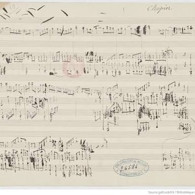 A handwritten musical score representing a major composition