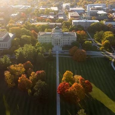 A view of Iowa State University’s campus in Ames, Iowa.