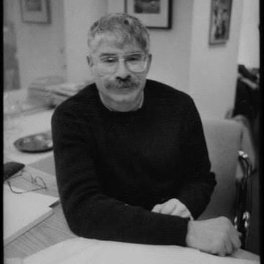 Portrait of Arnold Lobel, the writer and illustrator of the Frog and Toad books.