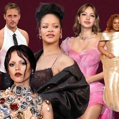 Public figures attending a red-carpet event.