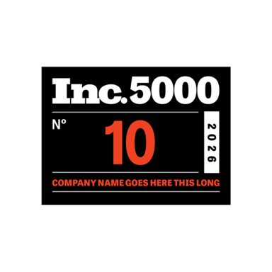 A business sign showing a company name followed by the abbreviation Inc.