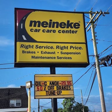 A Meineke auto-repair shop, a chain that began with muffler service.