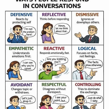 A conversational exchange illustrating the emphatic response “Who doesn’t!”