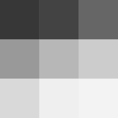 A light, grayish ashy color shown beside a darker shade.