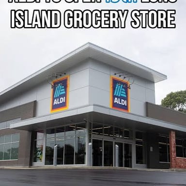 An ALDI supermarket storefront, representing the discount grocery chain.