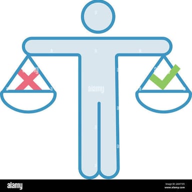 A symbolic choice representing the idea of a moral wrong.