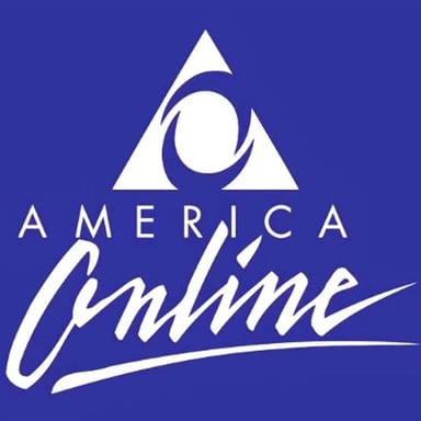 The AOL logo associated with the America Online internet service.