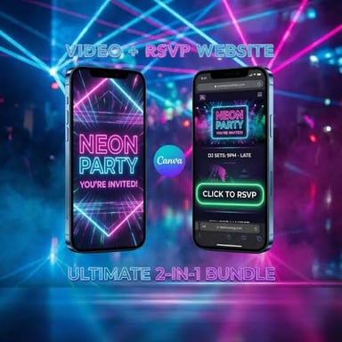 A digital party invitation displayed on an online invitation service.