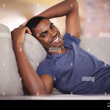 A person relaxing during a day off.
