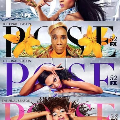 Promotional imagery for the FX series Pose featuring ballroom performers.