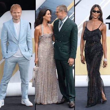 Actors arriving at a film premiere, representing the entertainment industry's top tier.