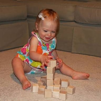 A toddler, illustrating the informal word tot for a small child.