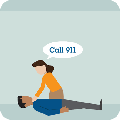 A person signaling for assistance.