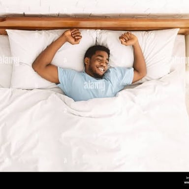 A person sleeping during a daytime nap