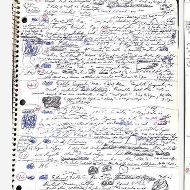 A handwritten page with a corrected mistake, illustrating the idea of erring.